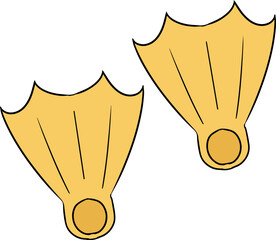 Swim Fins Diving Vector Illustration © designwithchin