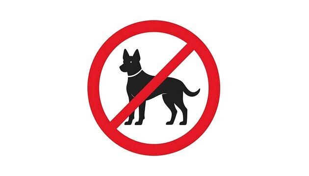 No Dogs Allowed Warning Sign Symbol.