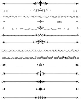 Ornate decorative lines and dividers.
