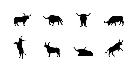 Obraz premium Cat Icon Set of Twelve Black Line Drawings Showing Different Poses and Silhouettes on a White Background, Vector-Style Artwork