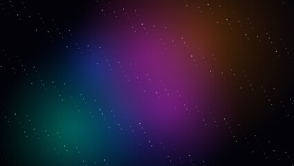 Space with colorful nebula and stars background © Oll