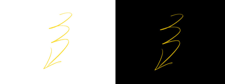 Bright Yellow Glowing Vertical Zigzag Lightning Arrow Pointing Down Icon