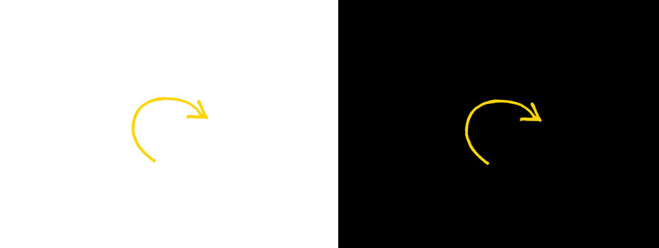 Bright Yellow Glowing Circular Rotation Arrow Icon Minimal Style