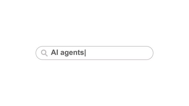 AI Agents Search Animation with Intelligent Automation and Digital Workforce