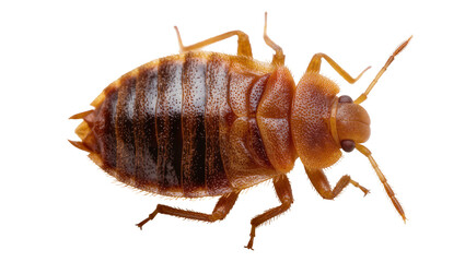 Brown bed bug insect with segmented body and legs © Alaric