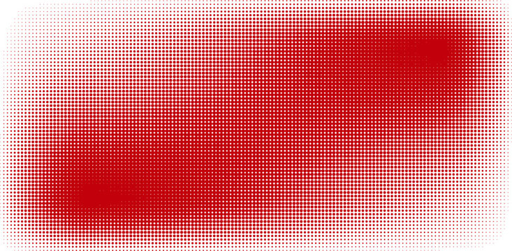 Abstract Halftone Dot Gradient Background - RED and White Retro Vector Texture