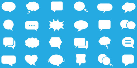 Obraz premium Speech Bubbles set. Speech bubbles blank isolated on white background. speech bubble comic signs. 
