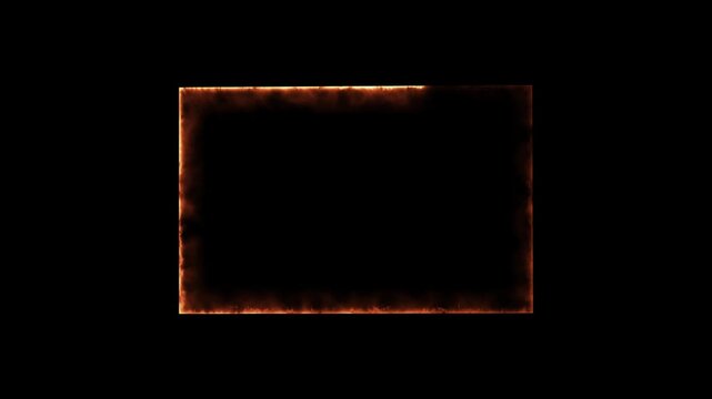 Abstract light neon frame on black background. Laser show looped animation for party and product show. Square rectangle picture frame with two tone neon color motion graphic overlay video, 4K loop.