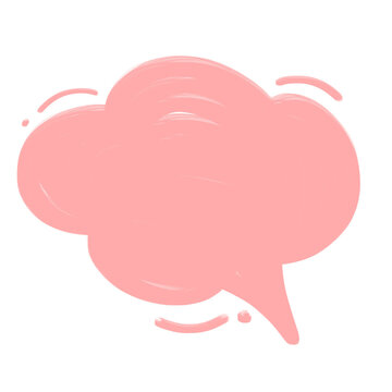 Doodle speech bubble illustration for messages.