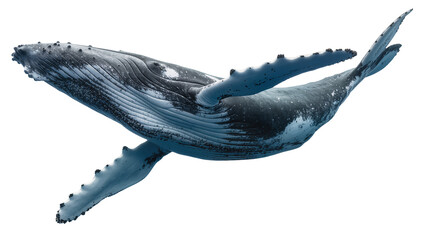 Humpback whale swimming with pectoral fins extended © dominica