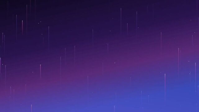 Blue Purple rising light streaks background animation for modern tech and event intros