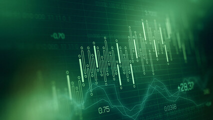 Obraz premium Traders analyze charts and graphs to make decisions in a trading environment