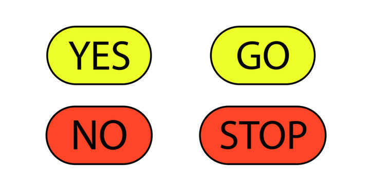 Yes no button. go stop button.
