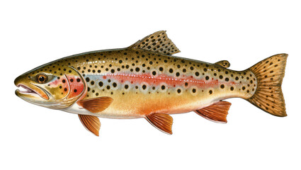 Fototapeta premium Brown Trout Fish Side View