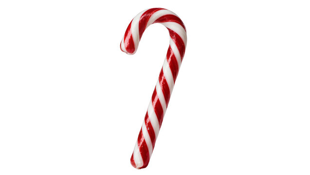 Red and white striped candy cane