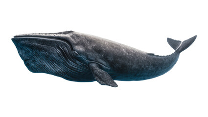 Large Blue Whale with Throat Pleats and Tail Fin © Maelle
