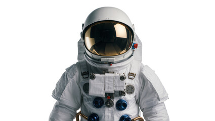 Astronaut in white spacesuit with golden visor © darietta