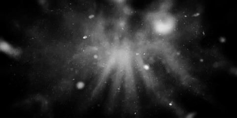 Abstract space background with glowing particles, stars, galaxy, nebula and cosmic starfield universe illustration in dark blue night sky space scenery © hossain