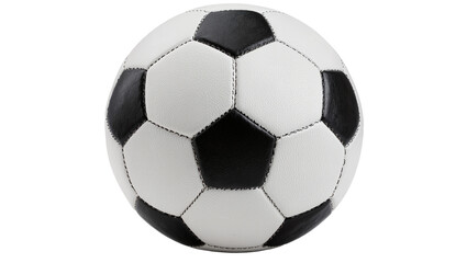 Fototapeta premium Classic black and white soccer ball with stitched panels