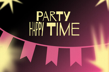 Obraz premium Party celebration scene for a happy birthday gathering with decorations and festive vibes