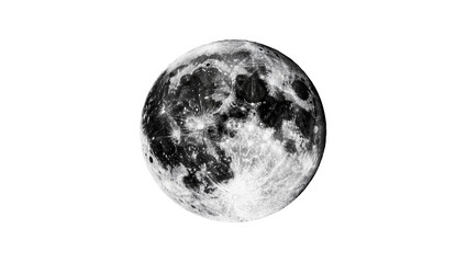 Full moon with craters and dark maria © Maelle