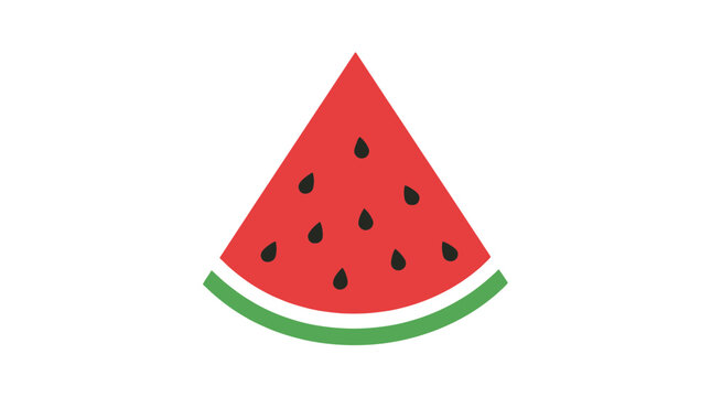 Watermelon slice, fruit icon, red juicy, summer food, vector illustration