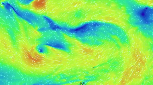 El Nino Wind Currents and Temperature Zones in the Atlantic Ocean