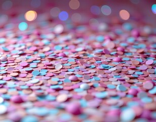 Fototapeta premium Pastel Glitter Spread with Sparkling Lights and Dreamy Atmosphere