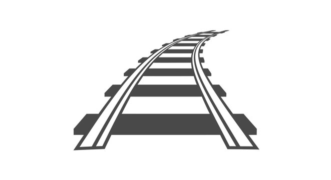 Railway tracks going into distance.