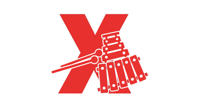 Red letter X with guns.