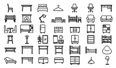 A high-quality vector illustration showcasing 22 individual shower-themed line icons evenly spaced on a solid white background. Includes overhead shower, handheld sprayer, rainfall water drops, shower © Munnat