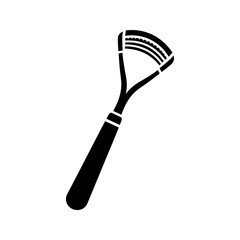 Naklejka premium Tongue scraper icon for oral hygiene and dental care routine.