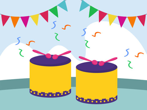Drumroll Concept Illustration Illustration Vector Style