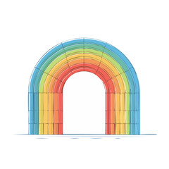 Fototapeta premium Colorful rainbow arch vector design