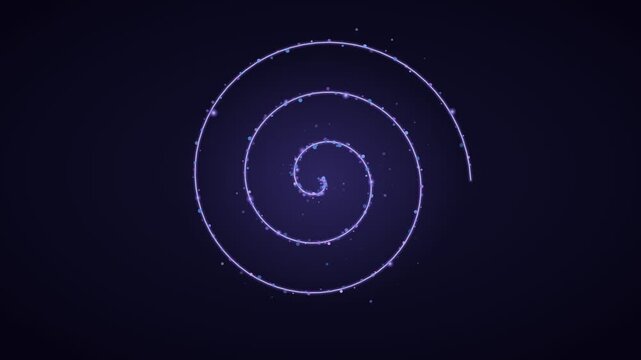 Cosmic Spiral Galaxy Particles Background Loop