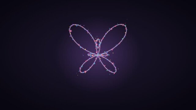Colorful Butterfly Particles Spring Background Loop