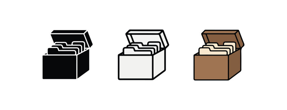 file boxes with folders in different colors on white background storage containers for office supplies and documents  organized workspace