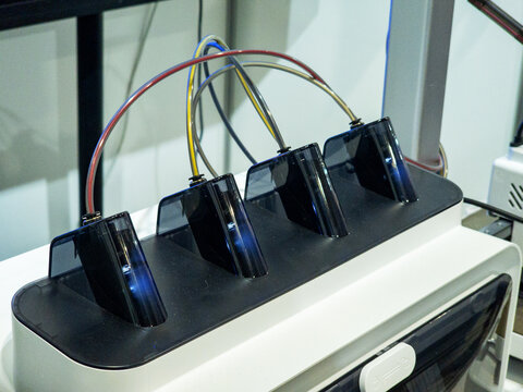 Modern Multi-Material Automatic Filament Feeding System for FDM 3D Printer Close-up