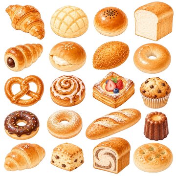 Cute clip art of freshly baked bread