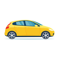 Obraz premium Yellow sports car 3D render front view