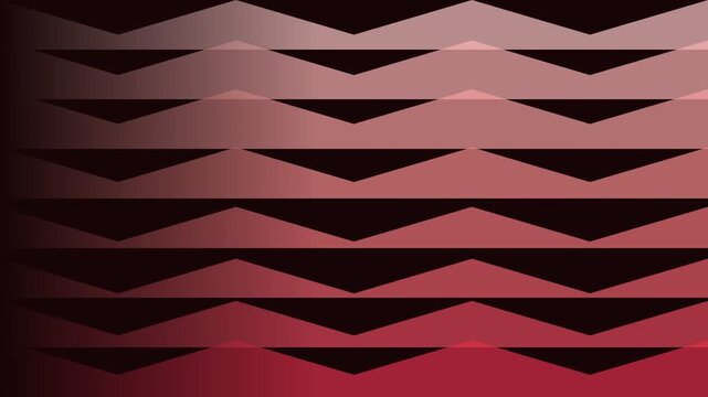 Crimson zigzag bands on dark background, corporate dynamic motion loop