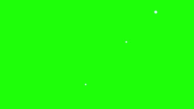 animated video of air bubbles in water, moving upwards on green screen