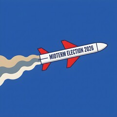 Naklejka premium A stylized missile labeled 