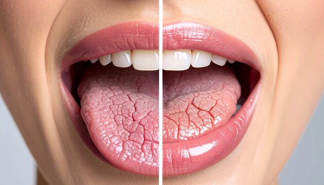 Close up smiling woman showing braces on healthy white teeth with beautiful lips and dental care concept