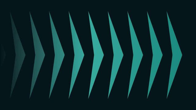 Teal arrow shapes on dark background, corporate dynamic motion loop