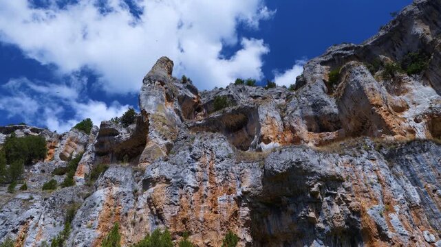 Landscapes in the Lobos River Canyon from Ucero, Burgo de Osma region, Soria, Castile and Leon, Spain, Europe