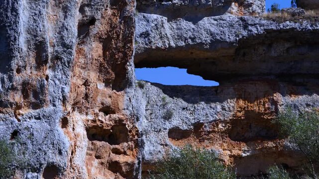 Landscapes in the Lobos River Canyon from Ucero, Burgo de Osma region, Soria, Castile and Leon, Spain, Europe