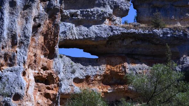 Landscapes in the Lobos River Canyon from Ucero, Burgo de Osma region, Soria, Castile and Leon, Spain, Europe