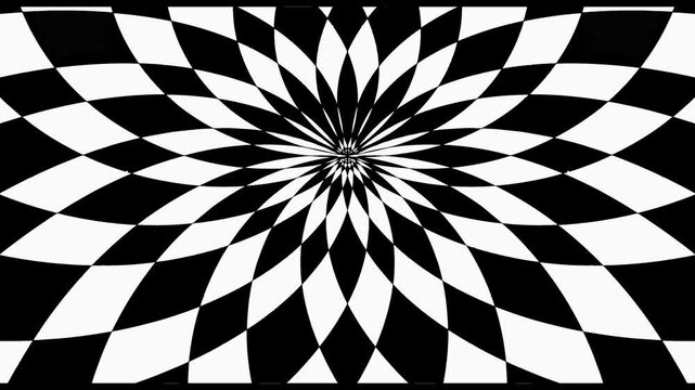 Hypnotic optical illusion effect background
