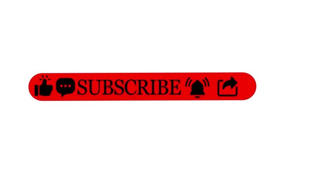 Subscribe Button Animation With Thumbs Up And Bell Icon